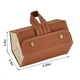 thumbnail image 4 of Organizador de anteojos Soporte para gafas de sol de cuero Estuche portátil para almacenamiento de gafas de viaje, L6392 Marrón Advancent HA003745-10B, 4 of 7