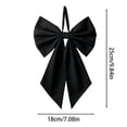 thumbnail image 3 of Gothic Satin Halloween Decorative Bow, 9.84x7.08 Inch Black Wreath Bow for Wreaths, Door, Mantel, Party Decor, Classic Horror Ambience for Indoor Outdoor Holiday Use, 3 of 9