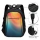 thumbnail image 3 of Balery yellow orange and teal Mochila con carga USB para hombre y mujer - Mochila impermeable y antirrobo para portátil con puerto USB para viajes, trabajo, estudios y universidad, 3 of 7