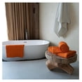 thumbnail image 4 of Luxury Japanese Cotton Waffle Bath Towel | Plush, Absorbent, and Quick Dry | Storage Bag Included (Coral Orange, 67" x 34"), 4 of 5