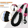 thumbnail image 4 of ZOUYUE Rope Dog Leash 6.5 FT with Comfortable Padded Handle, Highly Reflective Threads Dog Leash for Large/Medium Dogs, 1/2 inch, Multi-Color, 4 of 10