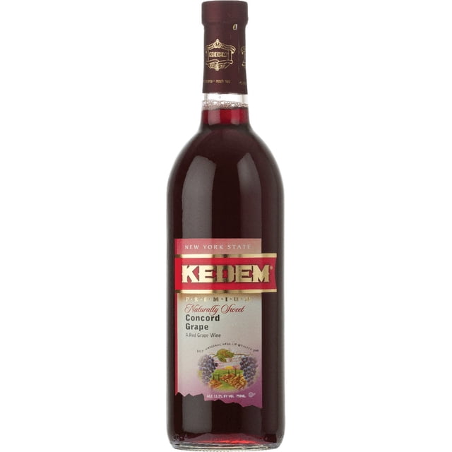 Vino Tinto Extra Kosher Kedem Premium Naturalmente Dulce Concord 750 ml