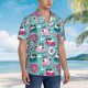 thumbnail image 3 of Balery Dogs With Swimming Camisas hawaianas de manga corta para hombre, camisas playeras de corte holgado, camisas de vacaciones con botones,Small, 3 of 7