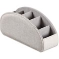 thumbnail image 2 of Support de Télécommande avec 5 Compartiments, Organisateur de Télécommande en Cuir PU pour Table de Chevet, Bureau, Rangement pour DVD, Lecteur Multimédia, Contrôleurs de Chauffage (Beige), 2 of 7