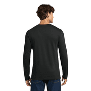 Gildan Men's Softstyle Long Sleeve T-Shirt, Crew Neck Modern Classic Fit Tee, Black, XL