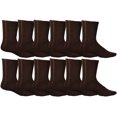 thumbnail image 1 of Yacht & Smith 12 Pairs Of Mens Wholesale Bulk Sports Crew, Athletic Case Pack Socks, by SOCKS'NBULK (12 Pairs Brown Socks), 1 of 4
