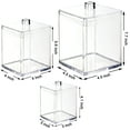 thumbnail image 2 of 3 Pack 60-Ounce, 30-Ounce and 15-Ounce Clear Plastic Apothecary Jars, Square Shape YE390.371, 2 of 5