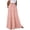Pink, variant on Women Long Skirt Fashion Solid Color Long Skirts Elastic Waist Faldas Loose Casual High Waist Saia Versatile Half-Body Dress