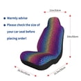 thumbnail image 4 of Naloa Leopard Neon Rainbow Gradient Car Seat Covers 2PCs Front Car Seat Covers Universal fit for Most Cars SUVs and Trucks - 2 PCS, 4 of 5