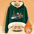 thumbnail image 2 of WILLBEST Sudadera para Mujer Womens Casual Plus Velvet Christmas Series Printed Long Sleeve Hooded Sweatshirt XXXX-Grande, 2 of 4