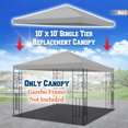 thumbnail image 6 of Sunny Single tier Replacement 10'X10'gazebo canopy top patio pavilion cover sunshade plyester, 6 of 9