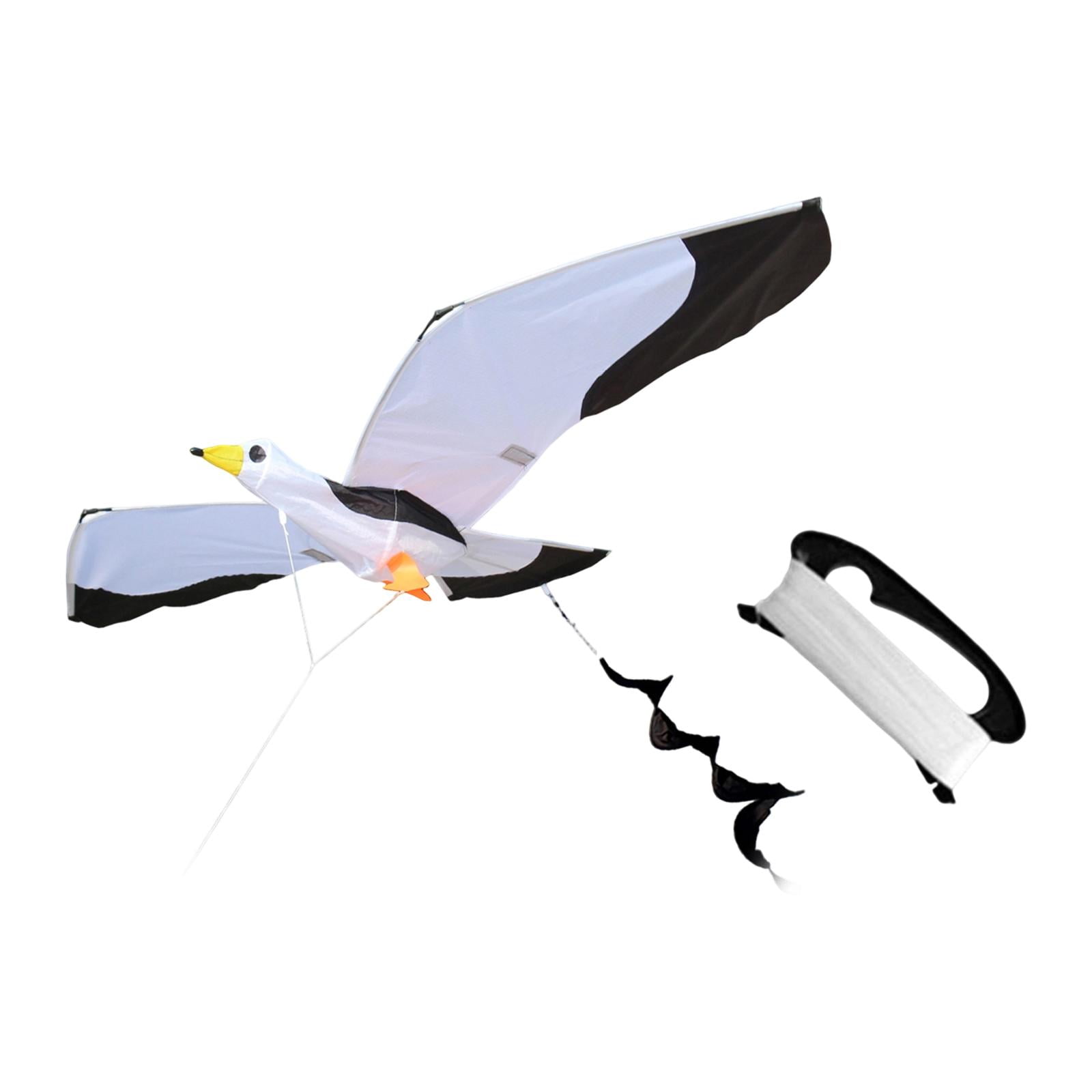 Seagull Kite Outdoor Flyer with Polyester Material Easy Assembly for Adults and Kids Beach Park Use