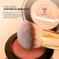 thumbnail image 4 of Dual End Foundation Contour Bronzer Brush, Gold Glitter Handle Double Ended Professional Face Makeup Tool for Liquid Cream Powder, 4 of 4