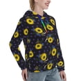 thumbnail image 6 of Fotbe Sunflowers Pattern Womens Long Sleeve Hoodie, Pullover Hooded Sweatshirt, Kangaroo Pocket Hoodie with Eye-catching Drawstrings-XX-Large, 6 of 7