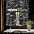 thumbnail image 2 of 36 Inch Black Window Curtains and Valances Set of 3, Vintage Coffee Names Short Tier Curtain for Kitchen,Vintage Small Kitchen Decor, 2 of 6
