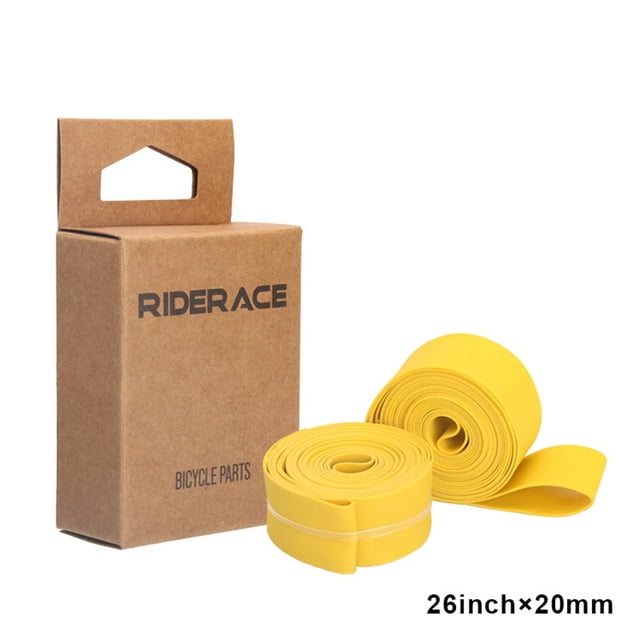 MYG pour Doublure de Pneu de Bicyclette Ceinture Anti-Crevaison Lot de 2 - Ruban de Protection de Pneu de Vélo pour Roues de 26 Pouces, Bouclier Anti-Crevaison Réutilisable, Matériau PVC Facile à Installer