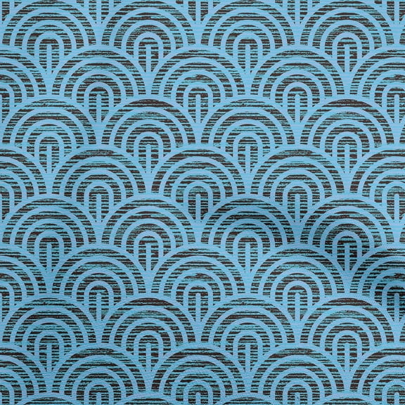 oneOone Polyester Spandex Light Blue Fabric Asian Japanese Motif Dress Material Fabric Print Fabric By The Yard 56 Inch Wide