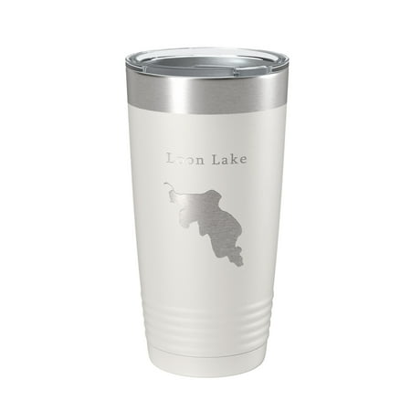 

Loon Lake Map Tumbler Travel Mug Insulated Laser Engraved Coffee Cup Washington 20 oz White