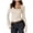 Beige, variant on Women's Winter Fall Bell Long Sleeve Shirts Cute Going Out Top Lace Trim Square Neck Double Lined Casual Slim Fit Basic Tops (Black, S)