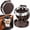 Dark Brown, variant on Foldable Car Cup Holder with Hook Universal Car Door Cup Holder, Back Clip Foldable Cup Holder Portable Space-Saving 2-In-1 Extra Cup Holder for Water Bottles Coffee Cups