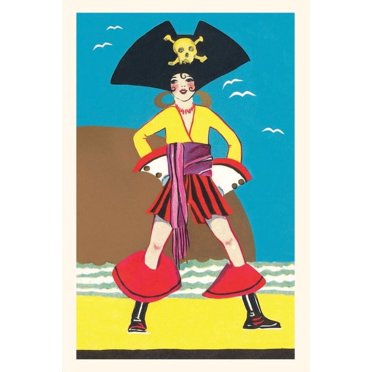 Pocket Sized - Found Image Press Journals: Vintage Journal Saucy Pirate Girl (Paperback)