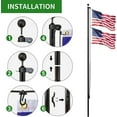 thumbnail image 5 of Heavy Duty Flag Pole - 20 FT Extra Thick Aluminum Flagpole Kit for Outside House In Ground, 5 of 7