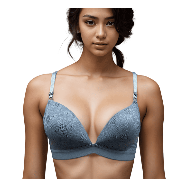 Women Bras 6 pack of Basic No Wire Free Wireless Bra B cup C cup Size 34C  (S6319) 