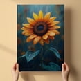 thumbnail image 3 of Sunflower Flower Canvas Wall Art 8x12 inches - Muted Antique Rustic Botanical Sunflower Flower Watercolor Artwork for Bedroom, 3 of 5