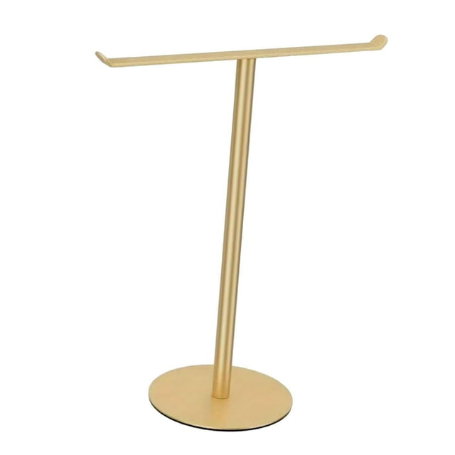 Soporte para toallas de mano Organizador de mostrador Barra de toalla vertical de acero inoxidable Toalla de mano oro