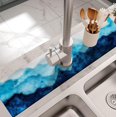 thumbnail image 2 of Kitchen Sink Splash Guard Faucet Mat -1 PC Super Absorbent Fast Drying Mat Sink Gadgets-Splash Guard Behind Faucet Drip Catcher for Kitchen, Bathroom,Sink Mat, Dish Drying Mat, Bathroom(23.5" X 5.5" ), 2 of 5