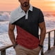 thumbnail image 1 of Ceisia Men's Summer Casual Diagonal Color Block Mesh Short Sleeve Lapel Shirt Multicolor M Gifts, 1 of 7