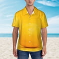 thumbnail image 4 of Lsque Yellow Lemon pattern Hawaiian Shirt for Men, Unisex Summer Beach Casual Short Sleeve Button Down Shirts-3X-Large, 4 of 9