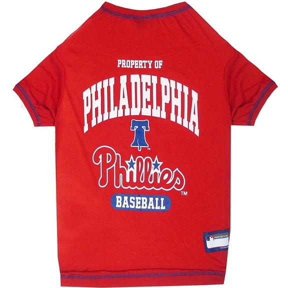 Pets First MLB Philadelphia Phillies Tee Shirt for Dogs & Cats. Officially Licensed - Medium