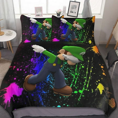 Fun Game Luigi's Mansion 3 Piece Bedding Sets Decor Comforter Sets With One Duvet Cover Two Pillowcases