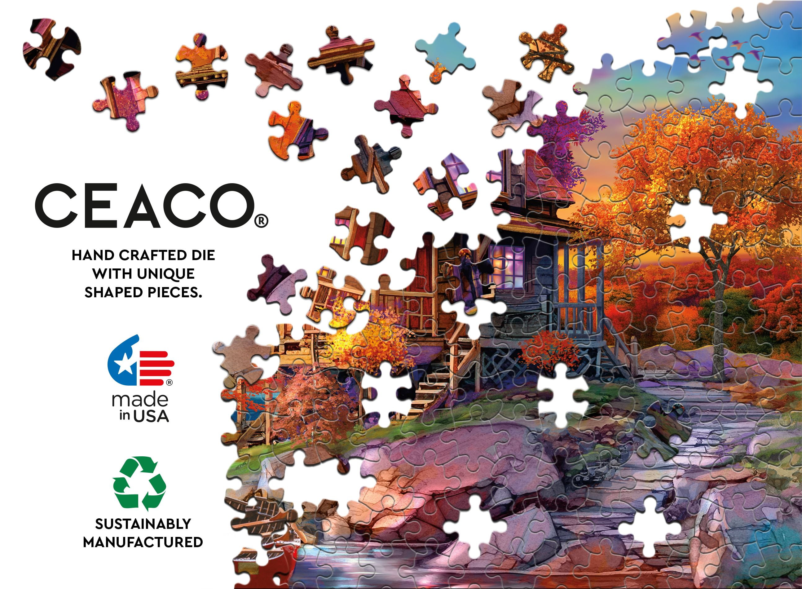 Ceaco 500 Piece Autumn's Spectrum (Chris Bigelow) Interlocking Jigsaw Puzzle