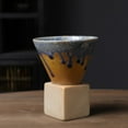 thumbnail image 2 of OUSITAID Mug Cup Japanese Style Rough Pottery Funnel Teaware Creative 200ML Home Picnic Drinking Utensil Funnel Coffee Mug, 2 of 7