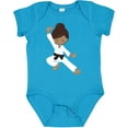 thumbnail image 3 of Inktastic African American Girl, Black Belt, Karate Pose Girls Baby Bodysuit, 3 of 5