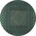 thumbnail image 1 of Ahgly Company Indoor Round Persian Light Blue Traditional Area Rugs, 3' Round, 1 of 4