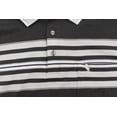 thumbnail image 3 of Men's Classic Cotton Blend Logo Short Sleeve Striped Embroidered Polo Shirt (Dark Olive, S), 3 of 3
