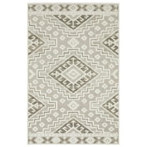 Oriental Weavers Tangier Area Rug - TAN03 - 6'7" x 9'6" - in Beige/ Brown - Eclectic Global Style, Stain Resistant, Family and Pet Friendly , Dining, Living Room Rug