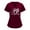 Wine, variant on Summer Plus Size Tank Tops for Women V-neck Solid Color Overalls Partial Positioning Printing Short Sleeve Working Uniform Tops V Neck Tshirt Women on Clearance