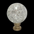 thumbnail image 2 of Royal Designs, Inc. Large Clear Ball with Crackle Texture K9 Crystal Finial for Lamp Shade, F-5043C-1, Polished Brass, Single, 2 of 5