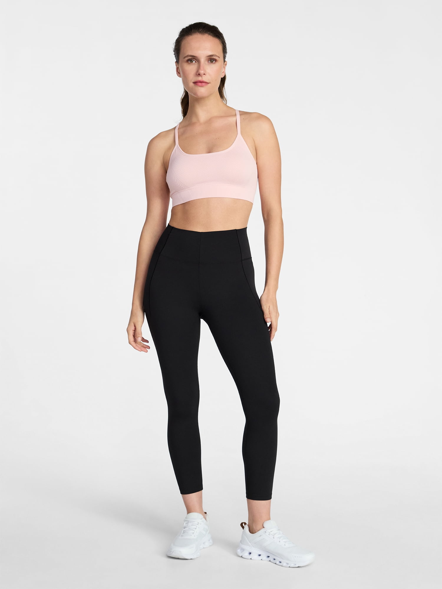 Avia Women's Low Support Seamless Textured Cami Sports Bra, Sizes XS-XXXL