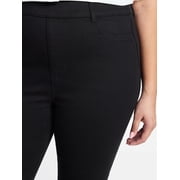 Terra & Sky Women's Plus Pull On Jegging Capri Pants with Control Panel, Sizes 0X-5X