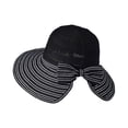 thumbnail image 5 of AJGRHE Women's Wide Brim Bucket Hat -Sun Hat Solid Color, Piping Detail, Bow - Accented Ponytail Opening for Daily Leisure Shopping Party Black One Size, 5 of 5