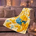 thumbnail image 6 of Whimsical Macaroni Cheese Splash Playful Comfort Food Illustration, Playful Food Art Scene, Warm Flannel Blanket for Living Room and Reading Nook, Art Lovers Friendship Gift, Playful Home Decor, 6 of 9