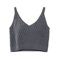 thumbnail image 4 of OSOLU Crochet Tank Tops For Women Hollow Out Sleeveless V Neck Lightweight Relaxed Fit Solid Color Crop Top Summer Beach Outfits, 4 of 4