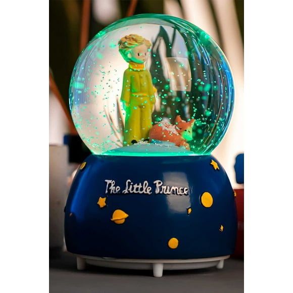 The Little Prince Musical Lightened Automatic Snowflake Spray Large Snow Globe