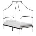 thumbnail image 2 of Bowery Hill Metal Canopy Bed in Twin Size Frame in Black, 2 of 9