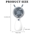 thumbnail image 3 of Ventilador De Mano Mini ventilador de refrigeración por aire de dibujos animados portátil USB ventilador de mano regalos (orejas de conejo blanco), 3 of 7